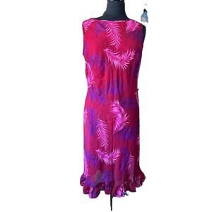 VTG Studio Soleil Floral Red Maxi Dress Size XL NWOT